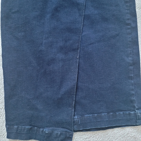 Esprit denim navy blue skirt asymmetric front size 8 - Picture 5 of 6